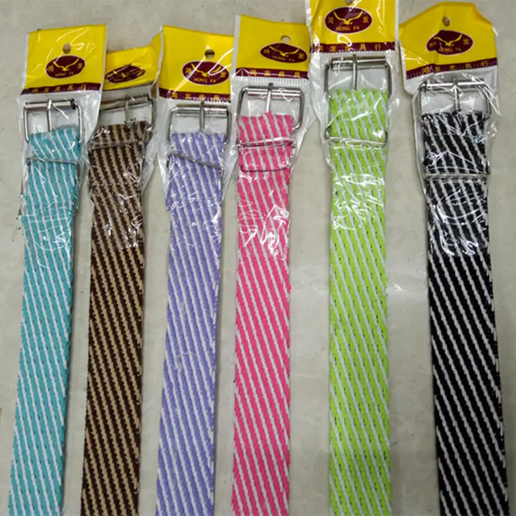 Canvas Woven Student Belts for Girls Multi Color