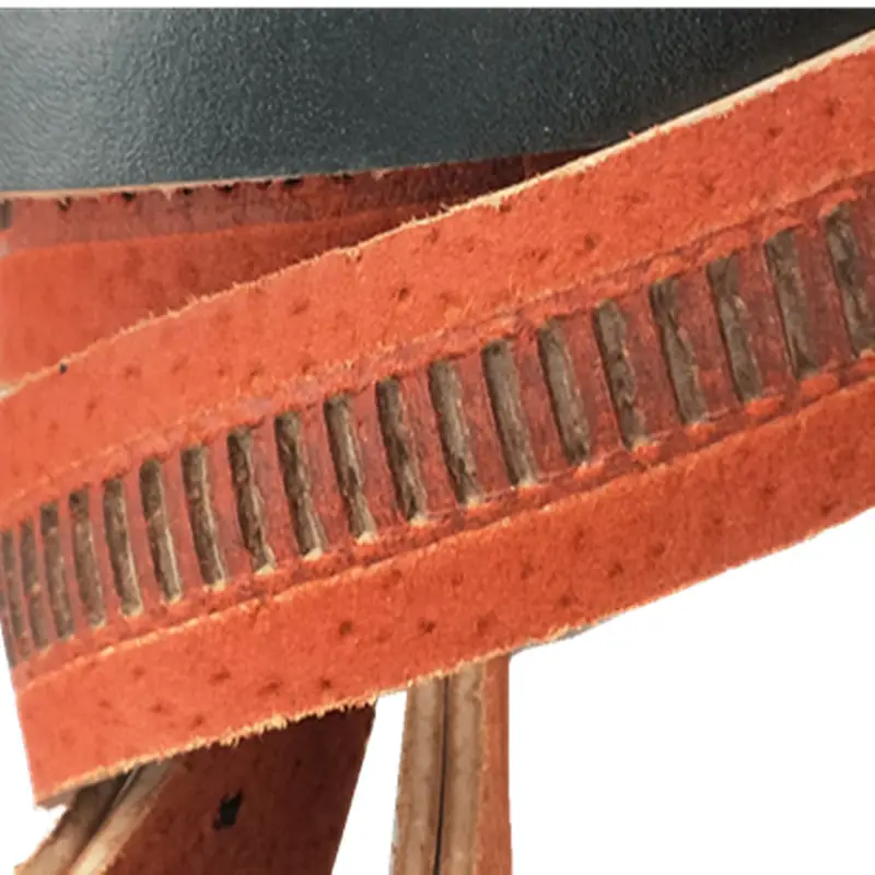 Black Pigskin Work Belt with Silver Pin Buckle