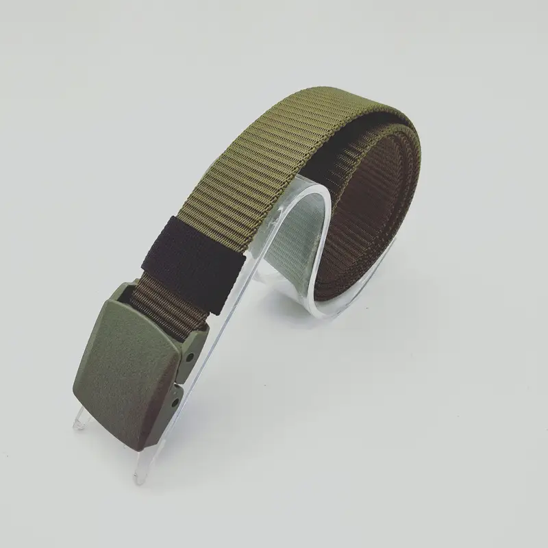 Tactical Nylon Belt Green Black Brown Plastic Buckle