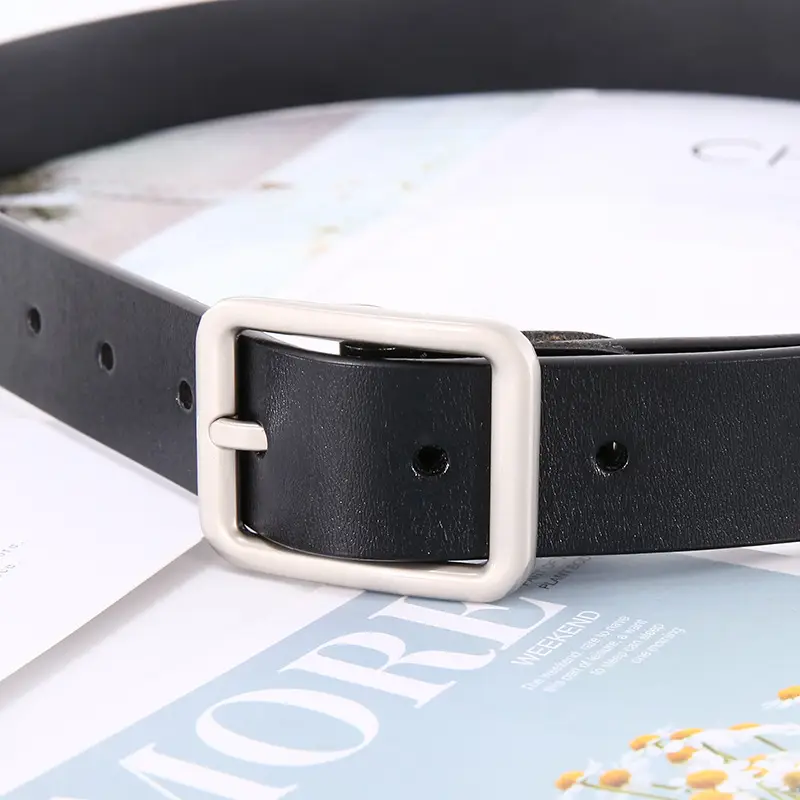 Women Genuine Leather Wide Belt Korean Style