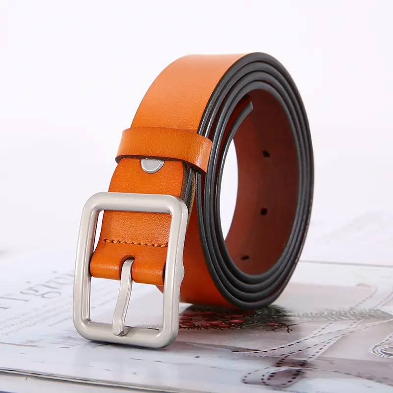 Women Genuine Leather Wide Belt Korean Style
