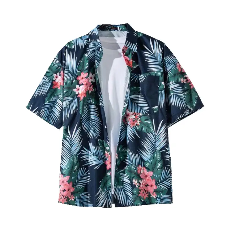 Kids Summer Floral Short Sleeve Shirt Boys Girls School Wear