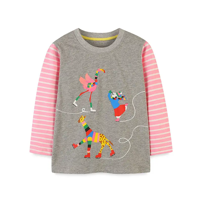 Autumn Girls Long Sleeve Cotton T-Shirt