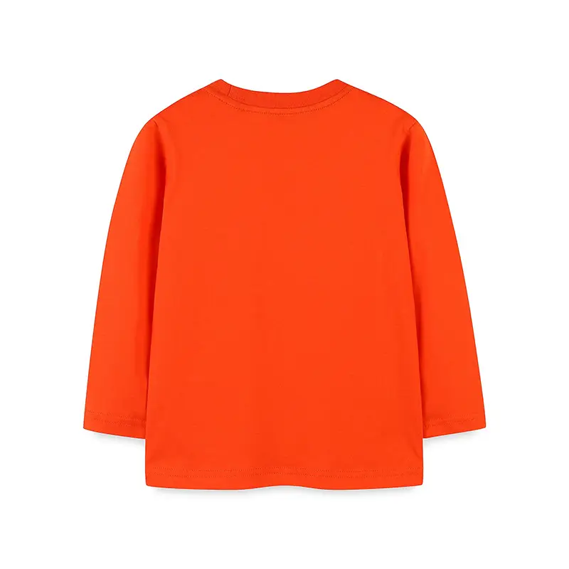 Kids Red Dinosaur Long Sleeve T-Shirt Cotton Autumn