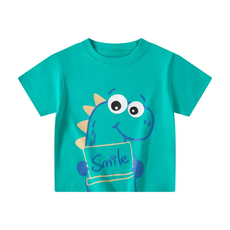 Boys Summer Short Sleeve T-Shirt Emerald Green 90cm
