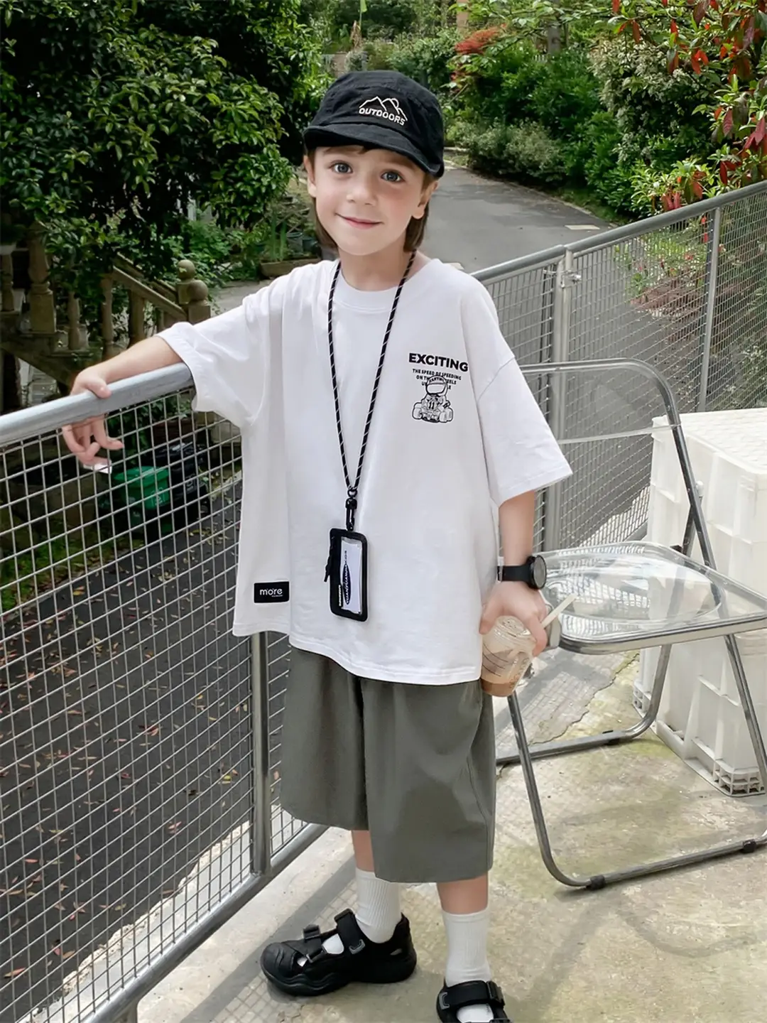 Kids Summer Crewneck T-Shirt White 120cm