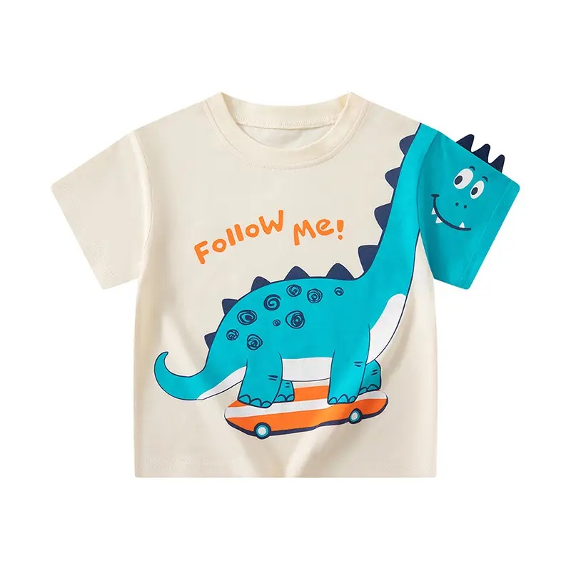 Kids 3D Dinosaur T-Shirt Summer Short Sleeve