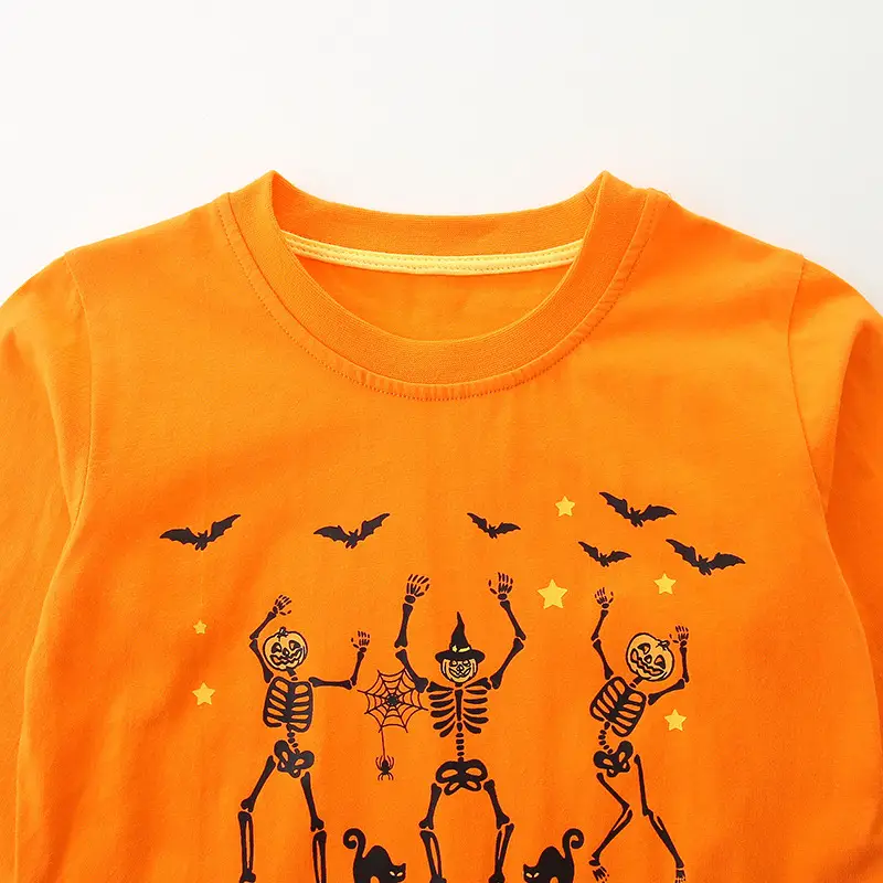 Kids Long Sleeve Halloween T-Shirt Autumn Stylish Cartoon Print