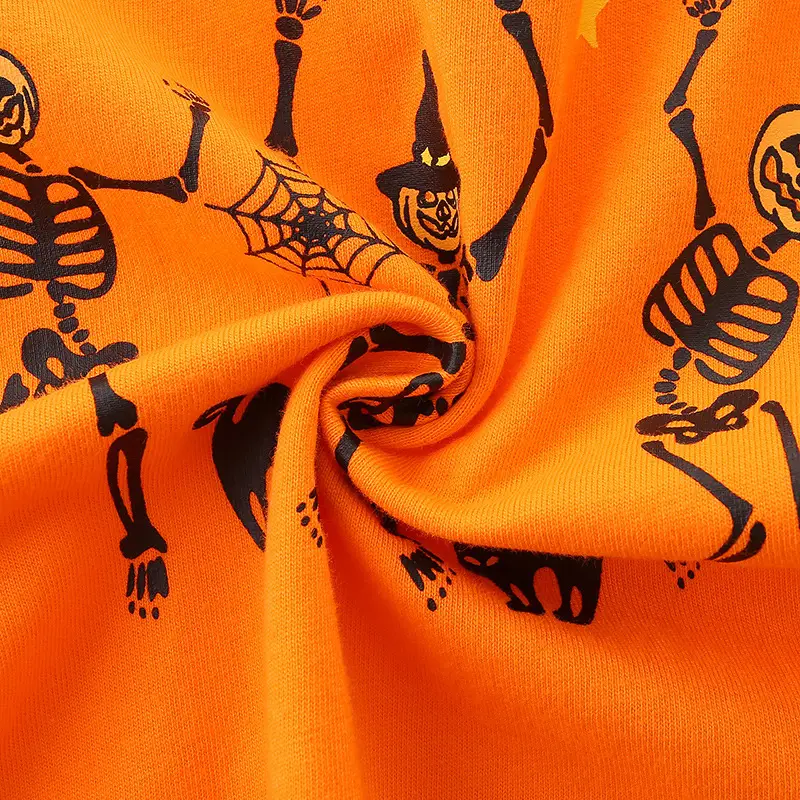 Kids Long Sleeve Halloween T-Shirt Autumn Stylish Cartoon Print