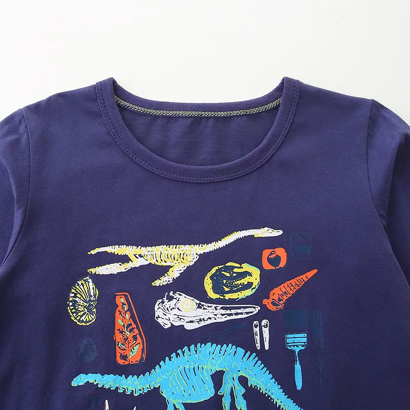 Autumn Long Sleeve Dinosaur Boys T-Shirt Medium Small