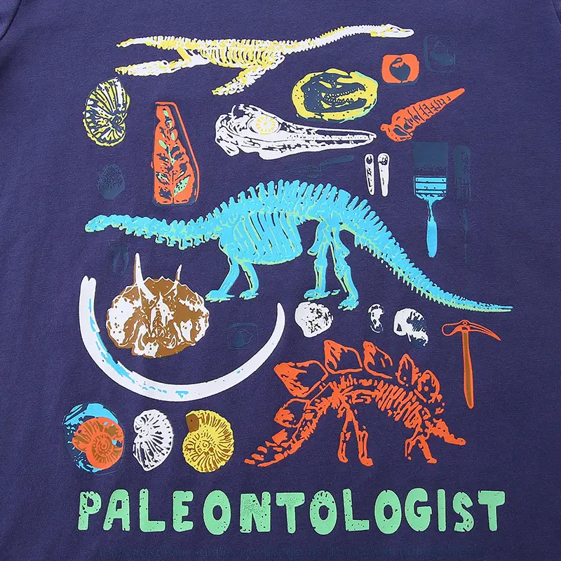 Autumn Long Sleeve Dinosaur Boys T-Shirt Medium Small