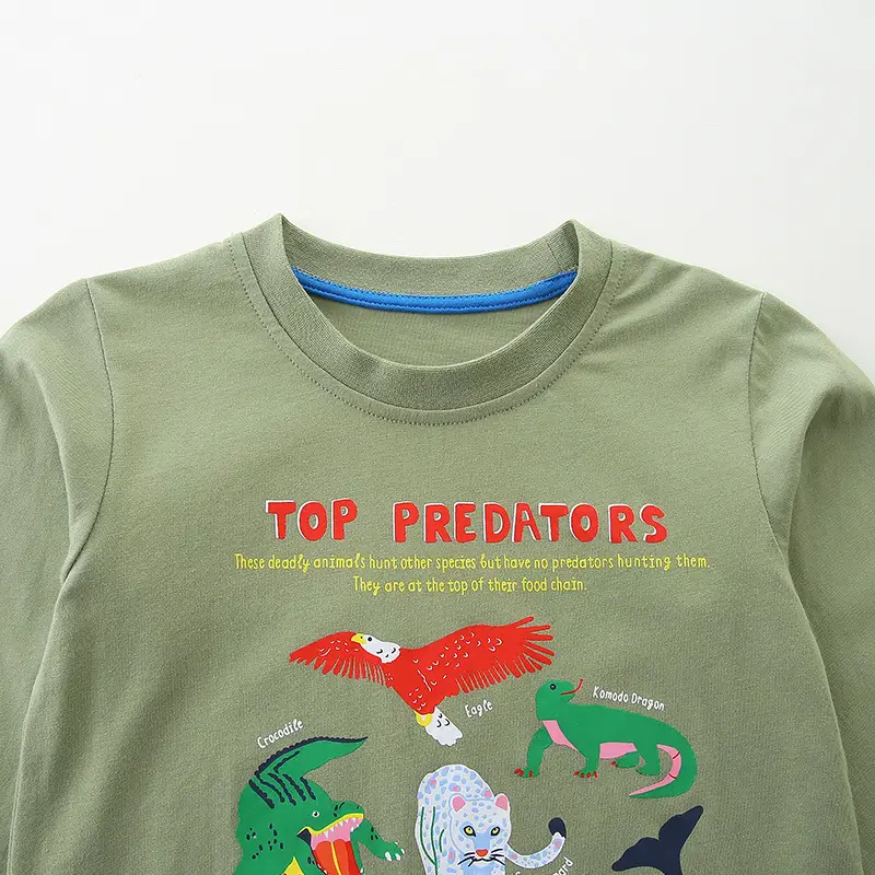 Kids Long Sleeve Animal Print T-Shirt Autumn