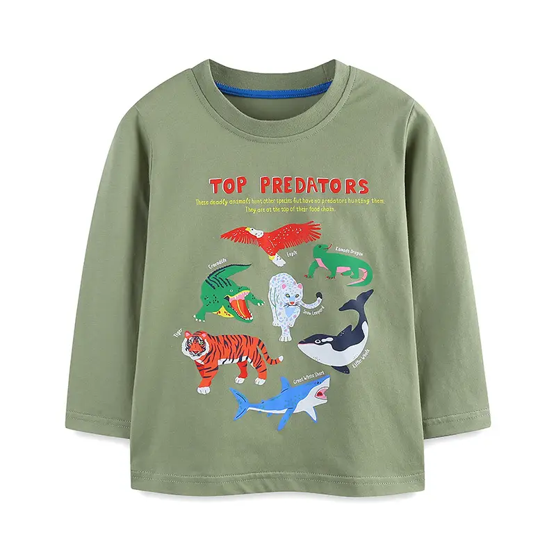 Kids Long Sleeve Animal Print T-Shirt Autumn