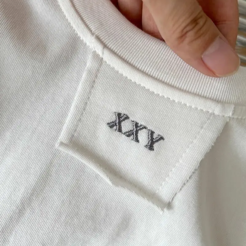 Children Long Sleeve T-Shirt Black White Loose Fit Autumn Spring