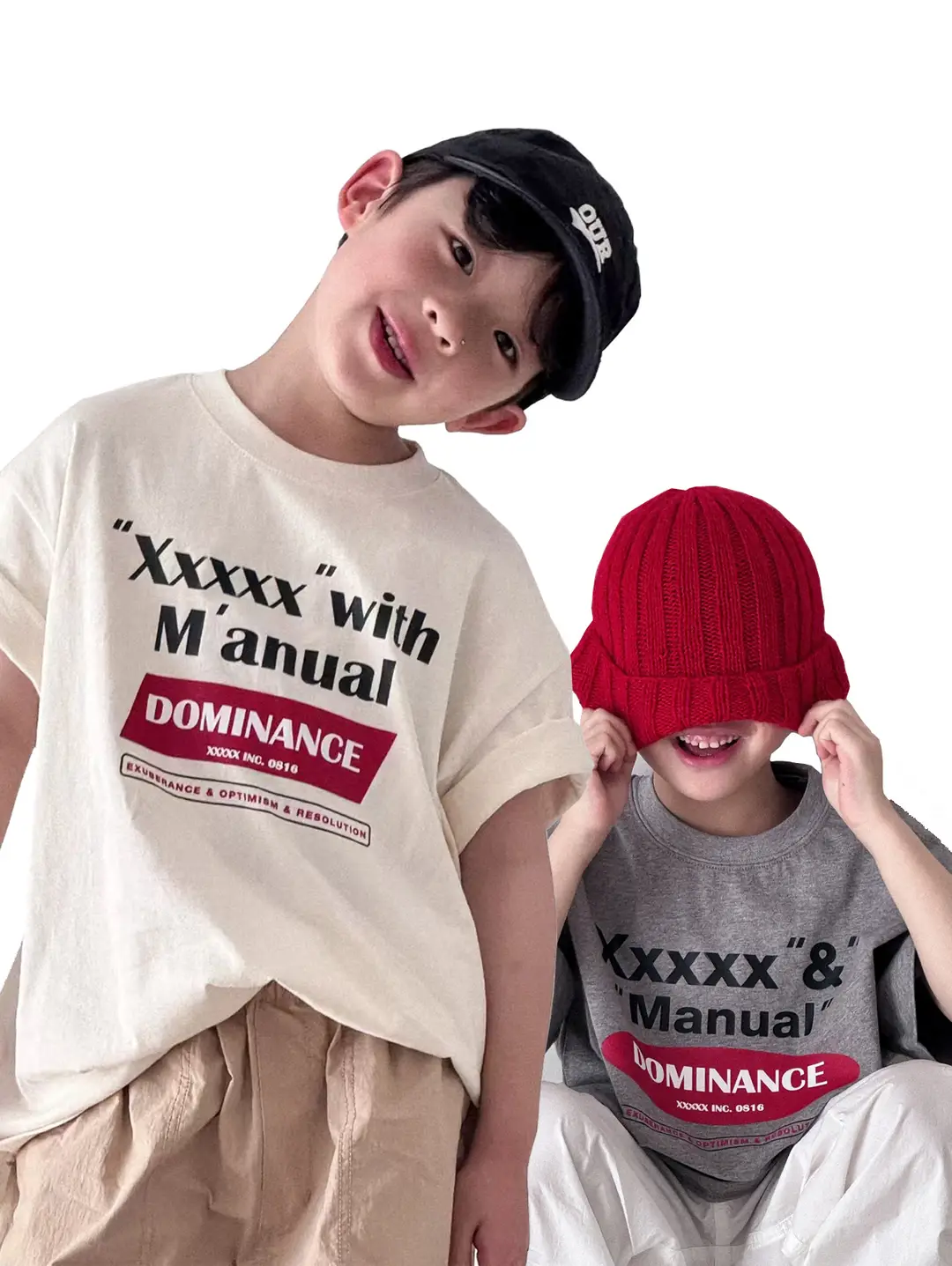 Children's Graphic T-Shirt Cream Short Sleeve Spring Casual