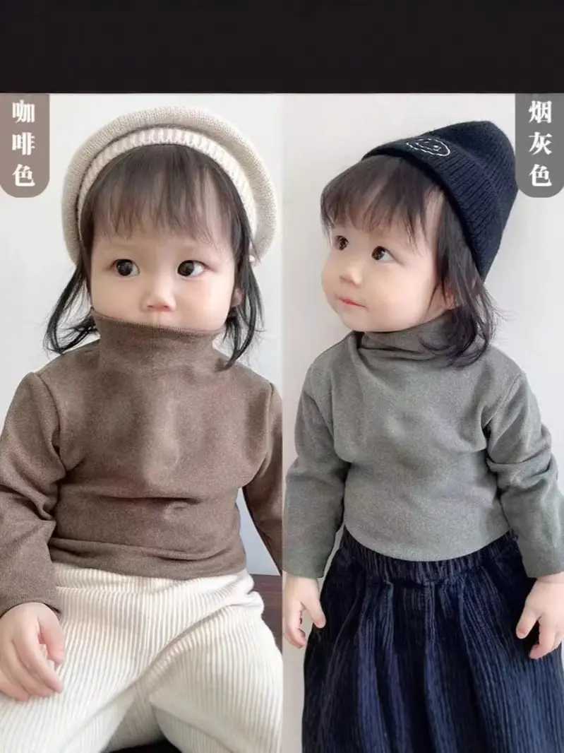 Kids Brushed Half-Collar Shirts 6 Colors Autumn Spring