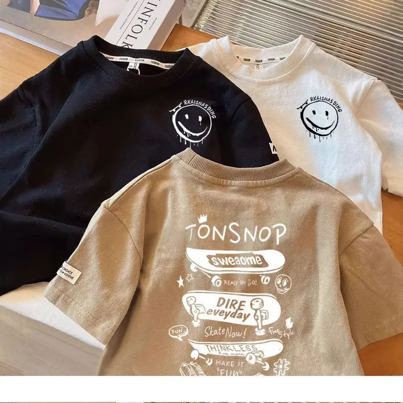 Kids Loose Korean Style T-Shirt Summer Multi Color