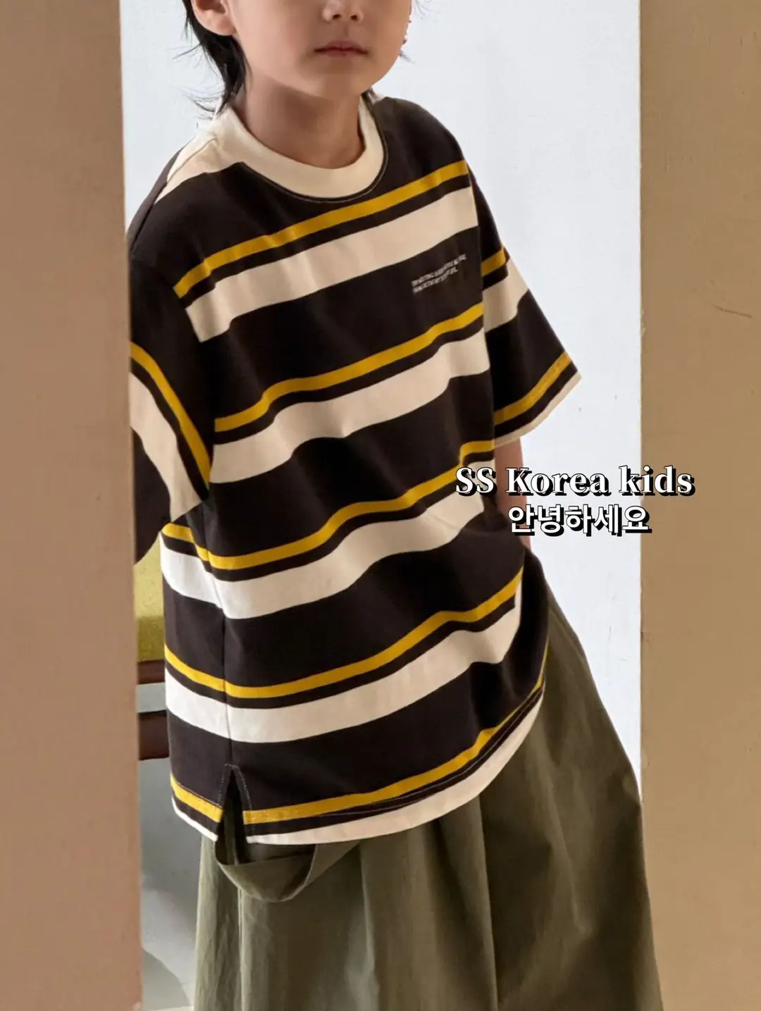 Boys Striped Short Sleeve T-Shirt Loose Fit Summer