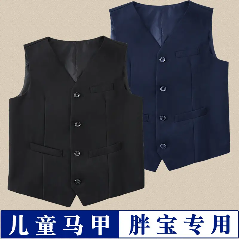 Children's Plus Size Vest Black Spring Autumn