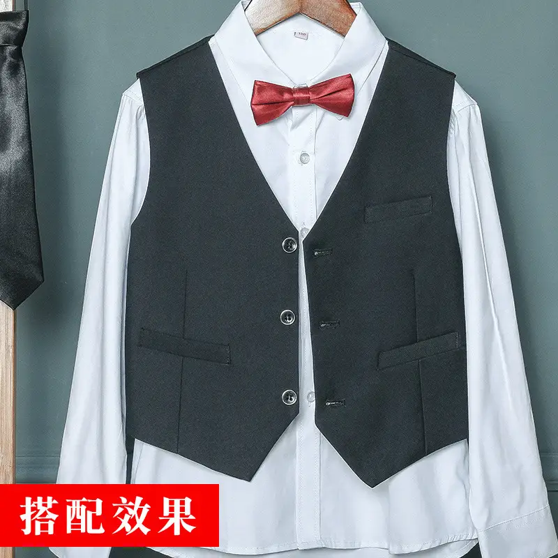 Children's Plus Size Vest Black Spring Autumn