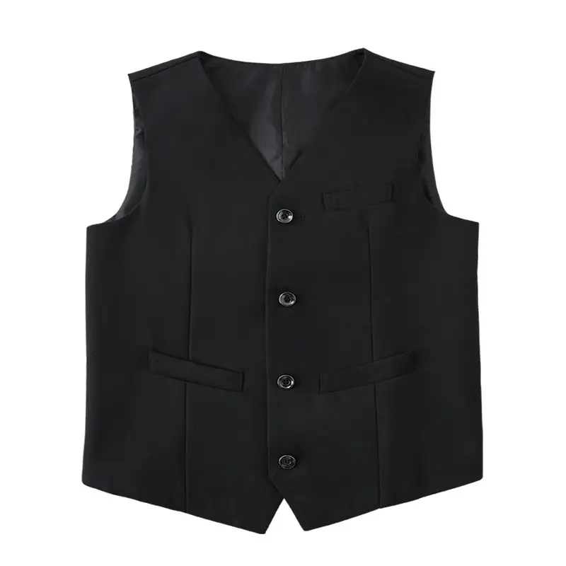 Children's Plus Size Vest Black Spring Autumn