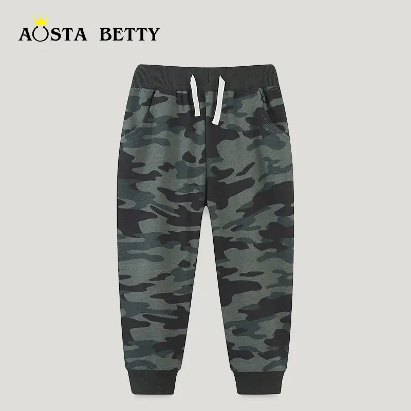 Camouflage Pants for Kids Elastic Waist Drawstring