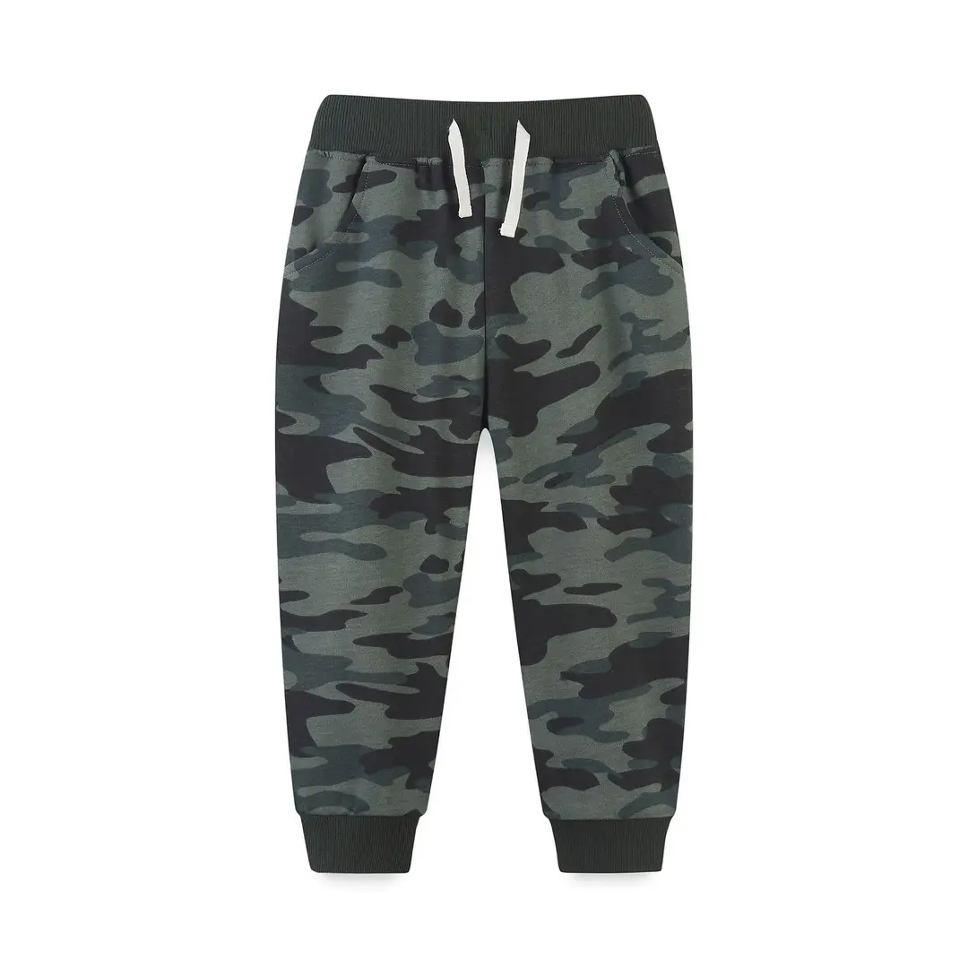 Camouflage Pants for Kids Elastic Waist Drawstring