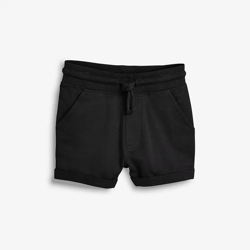 Kids Drawstring Shorts Navy Grey Black Cotton
