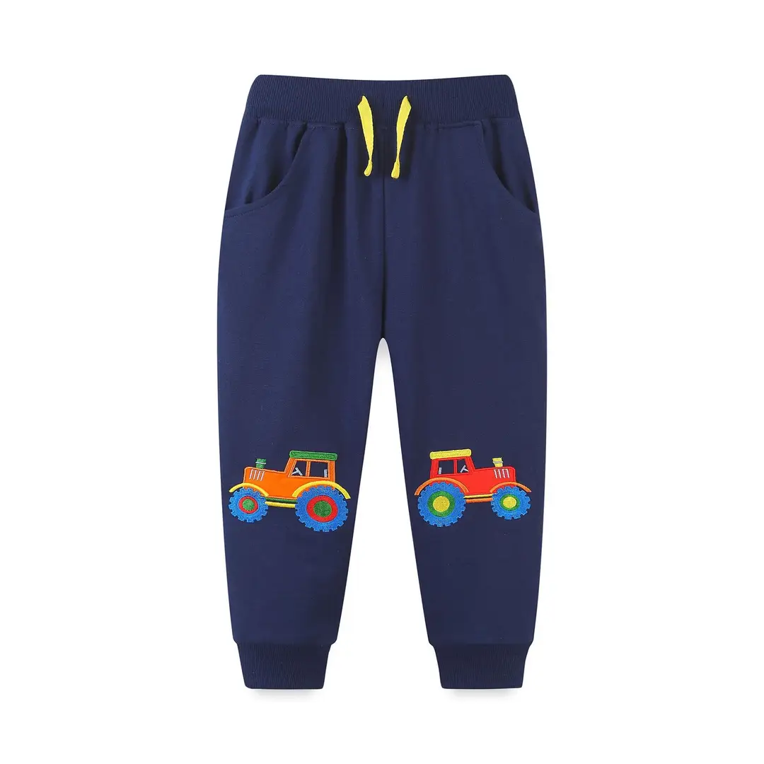 Navy Blue Monster Truck Sweatpants for Kids
