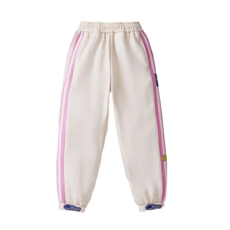 Blue Velvet Kids Trousers with Checkered Design