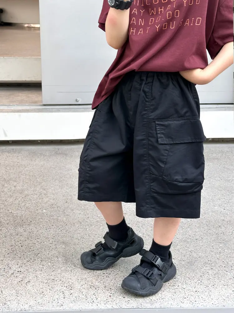 White Cargo Shorts for Kids 5-12 Years Lightweight Summer Wear