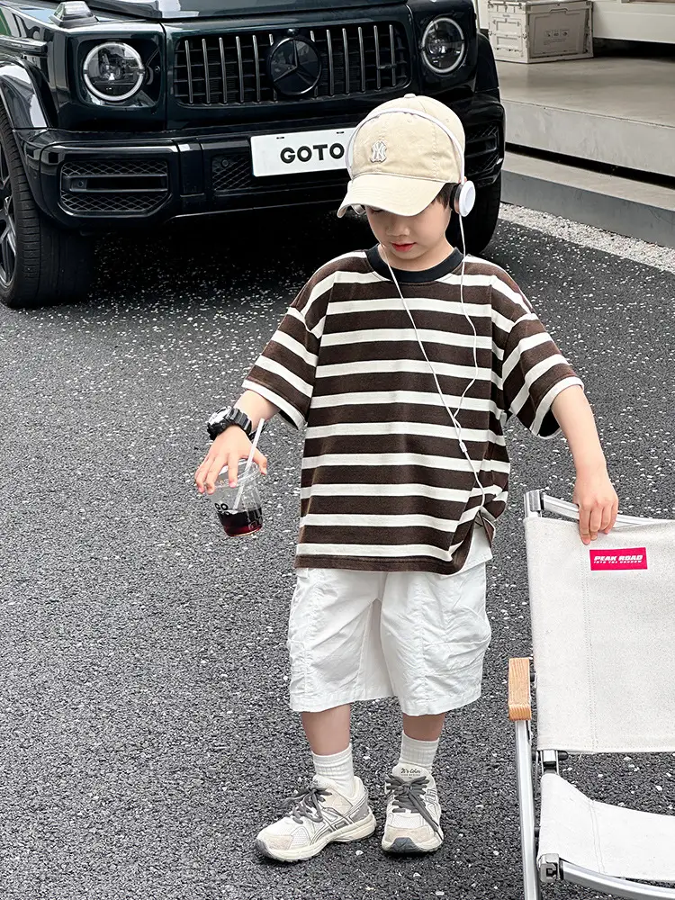 White Cargo Shorts for Kids 5-12 Years Lightweight Summer Wear