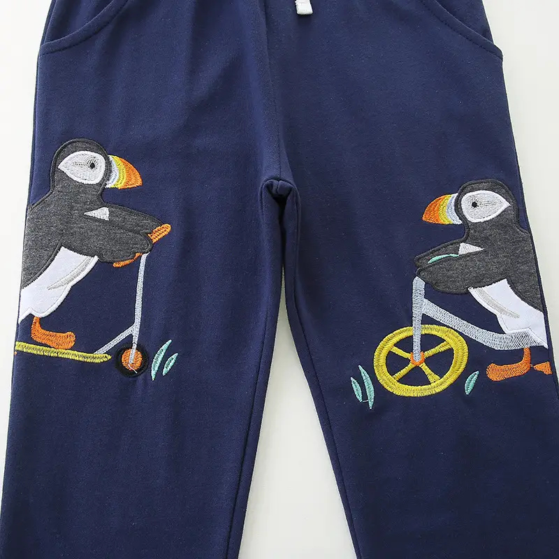 Navy Blue Puffin Scooter Pants for Boys 2-5Y