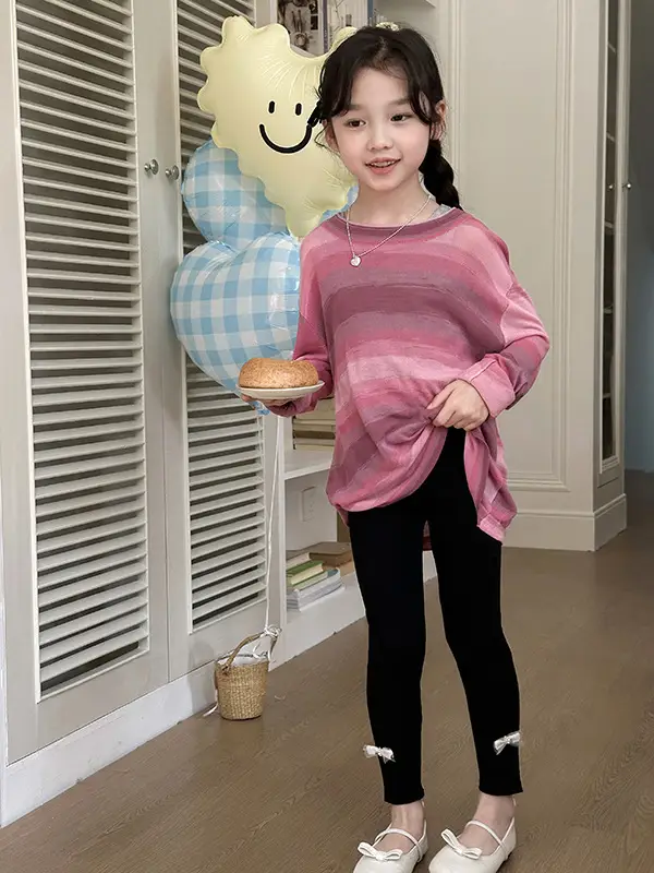 Korean Style Cotton Leggings for Kids White Beige Black