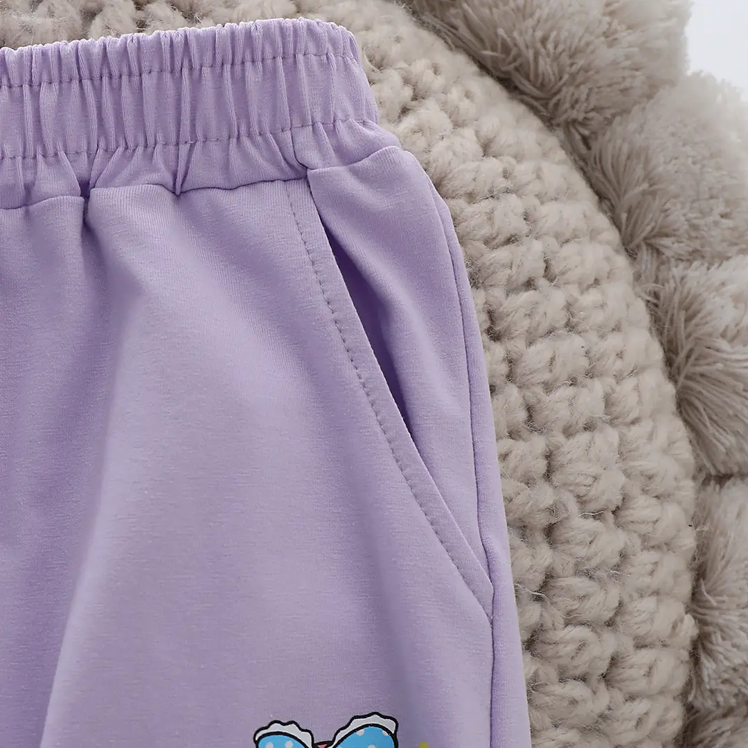 Children's Cotton Pants Korean Design Pink Lavender Gray