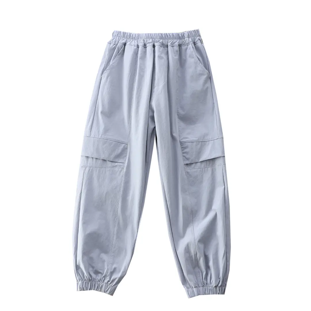 Kids Quick-Dry Cargo Pants Multi-Color Elastic Waist