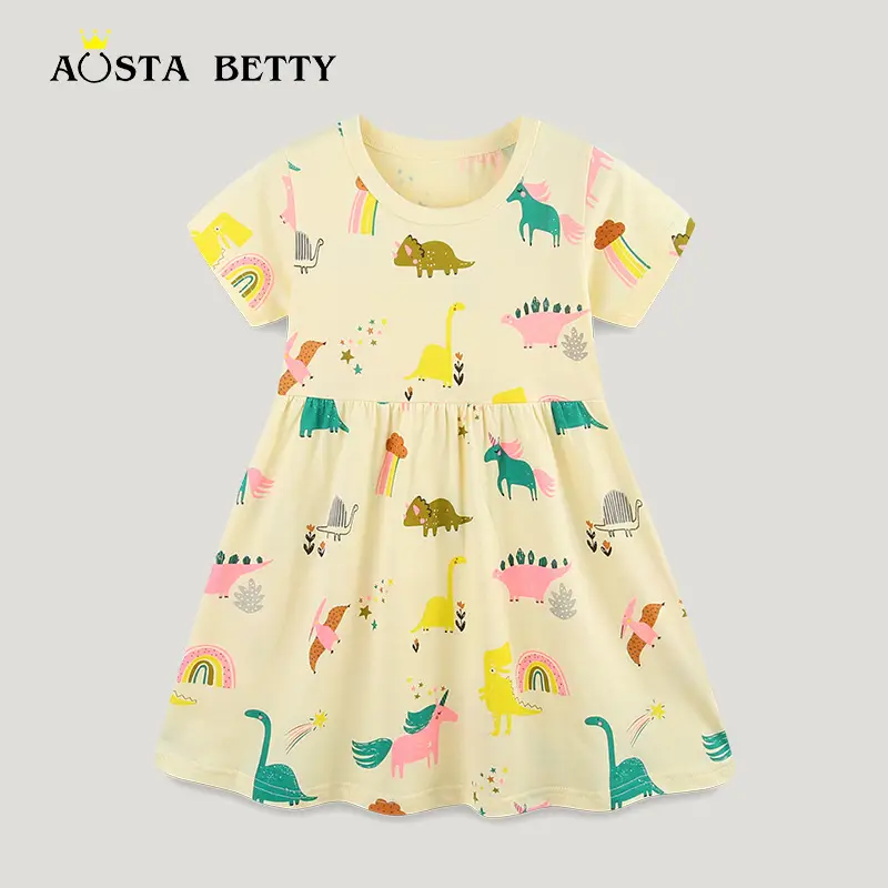 Kids Dinosaur Print Dress Summer Wear Pakistan