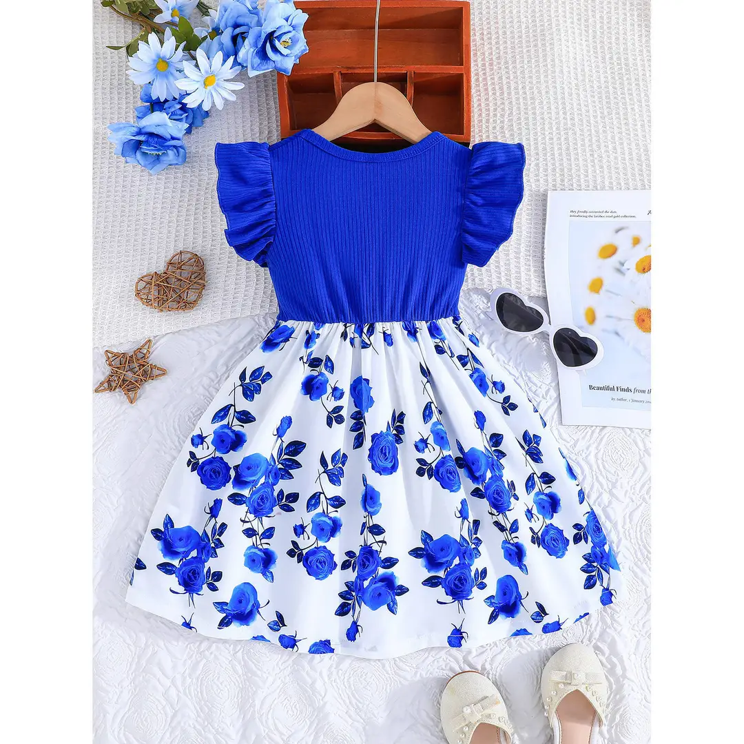 Girls Ruffled Floral Dress Summer Wear Pakistan