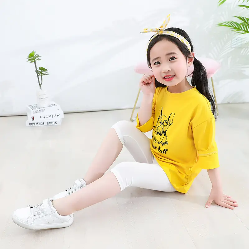 Stylish Black Summer Leggings for Girls 5-12