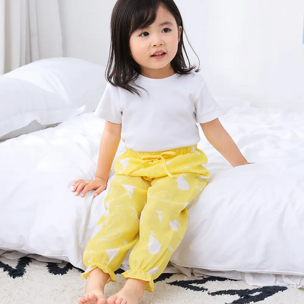 Kids Cotton Printed Pajama Pants Summer Warm Flamingos