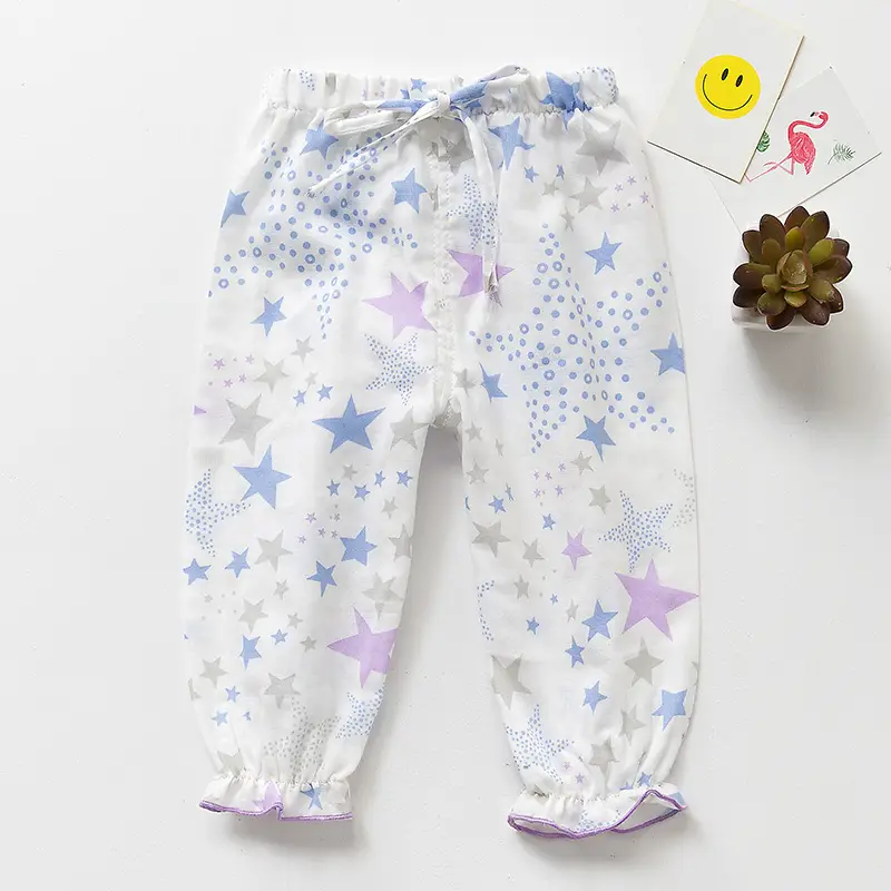 Kids Cotton Printed Pajama Pants Summer Warm Flamingos