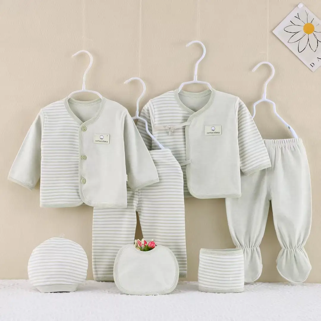 Newborn 7-Piece Cotton Suit Set for All Seasons