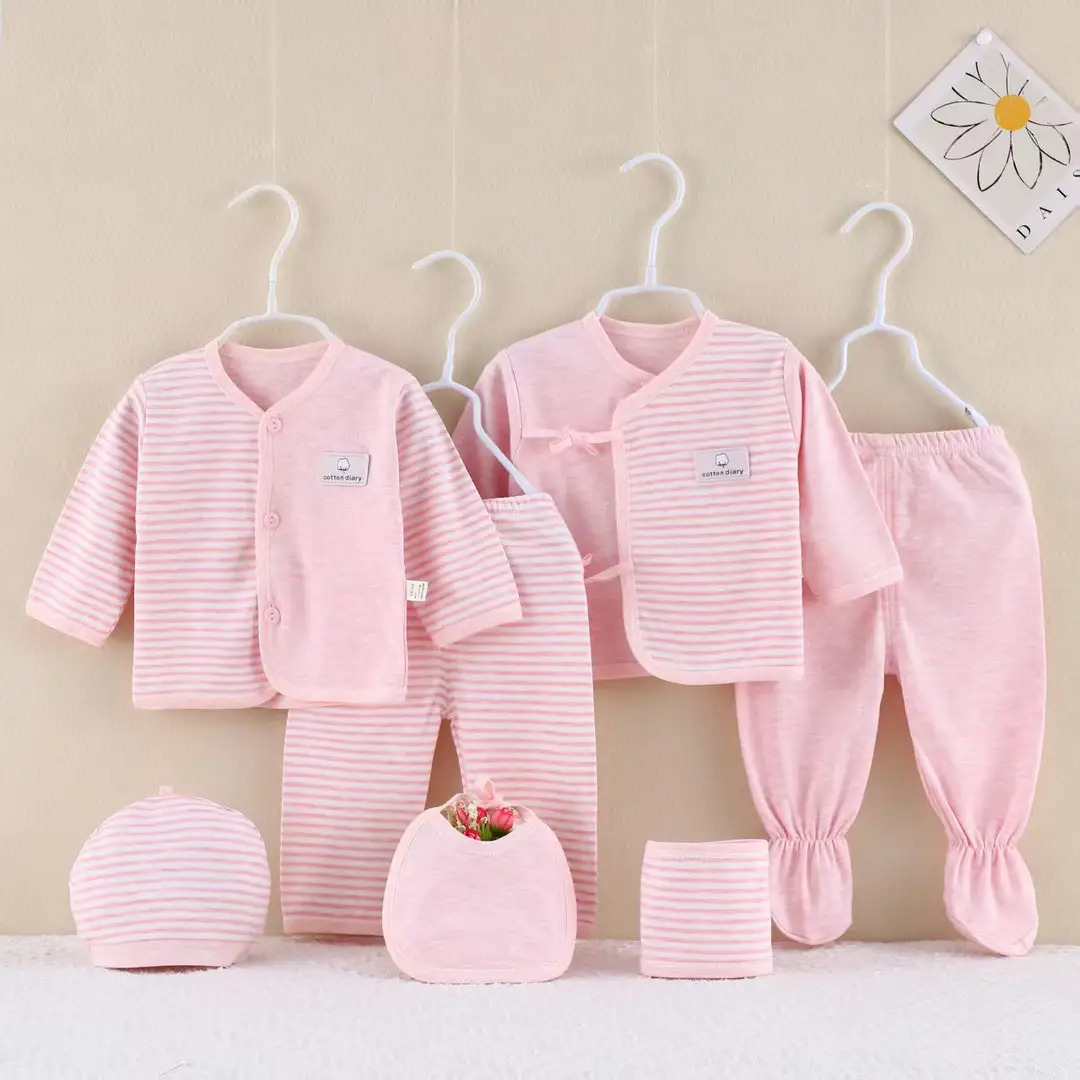 Newborn 7-Piece Cotton Suit Set for All Seasons