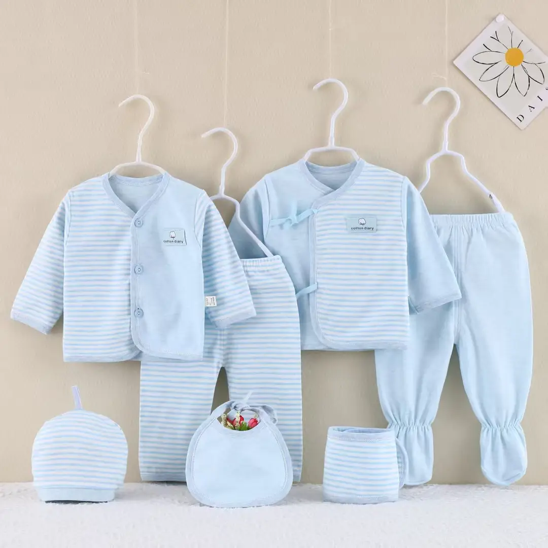 Newborn 7-Piece Cotton Suit Set for All Seasons