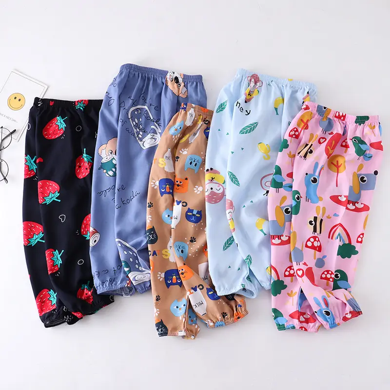 2025 Kids Cotton Cartoon Pants Set of 3