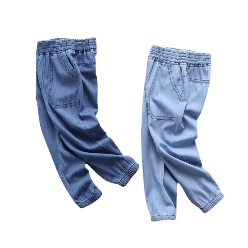 Kids Denim Jeans Blue Cotton Stretchable Waistband