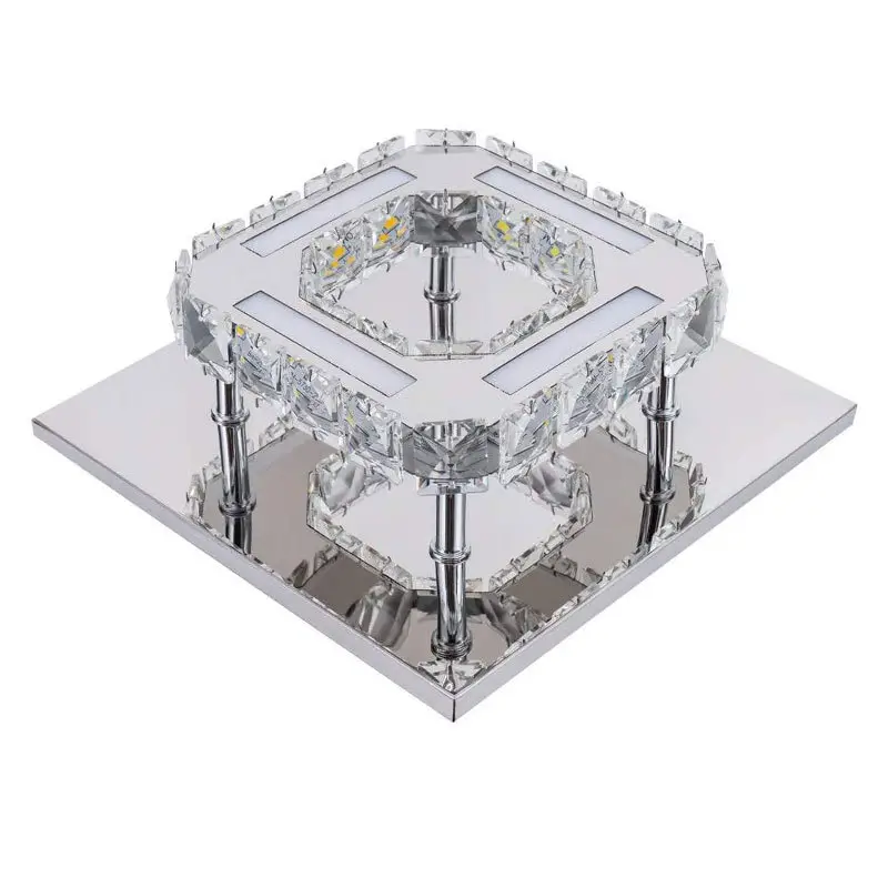 Modern Amber Crystal Ceiling Light 20x20x8CM