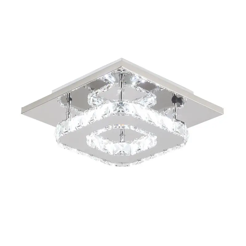 Modern Amber Crystal Ceiling Light 20x20x8CM