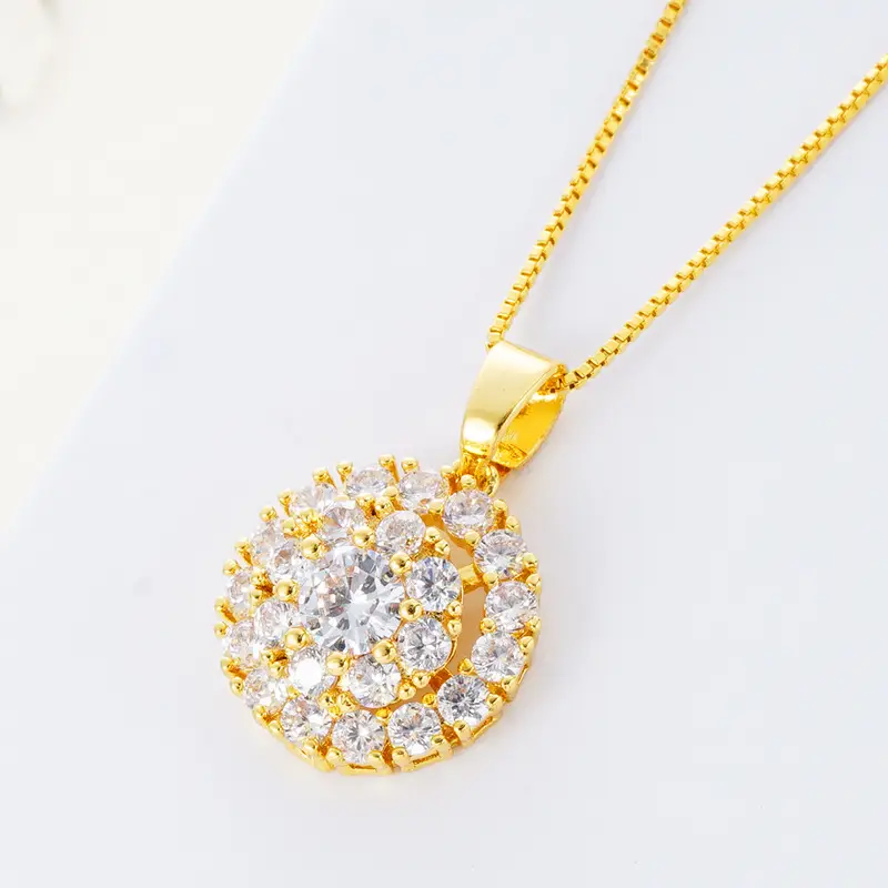Green Zircon Ring & Pendant Set for Women