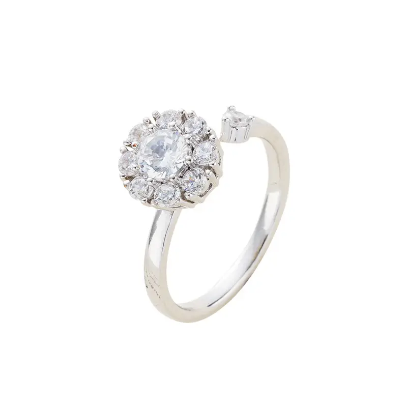 Green Stone Zircon Pendant & Ring Set for Women